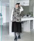 Monotone Tree Jacquard Dress